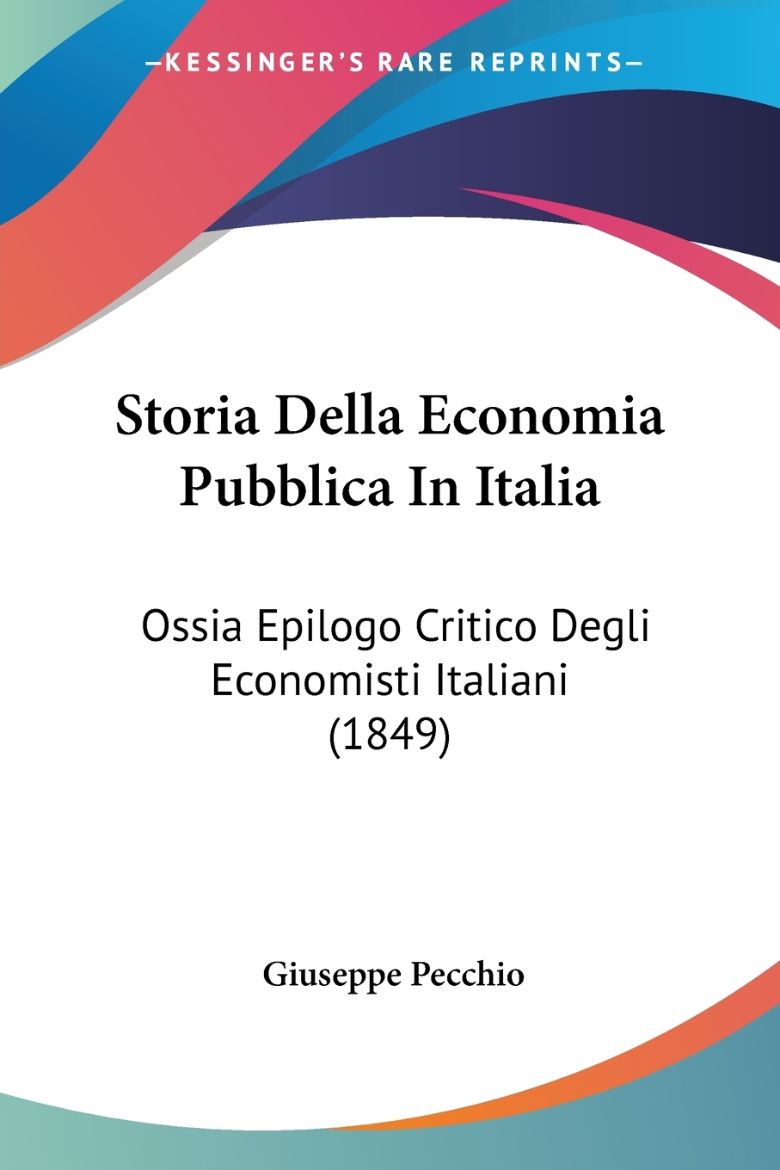 Immagine di Storia Della Economia Pubblica In Italia