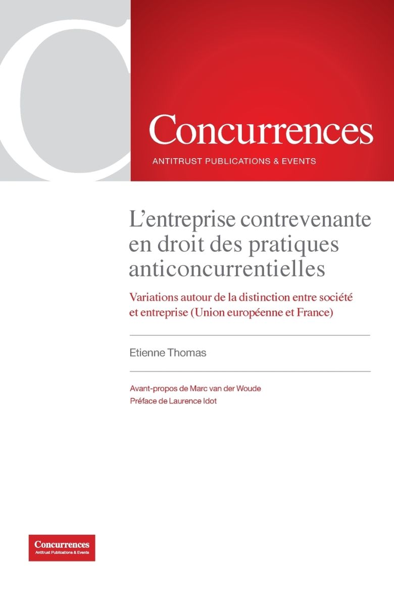 Picture of L'entreprise contrevenante en droit des pratiques anticoncurrentielles